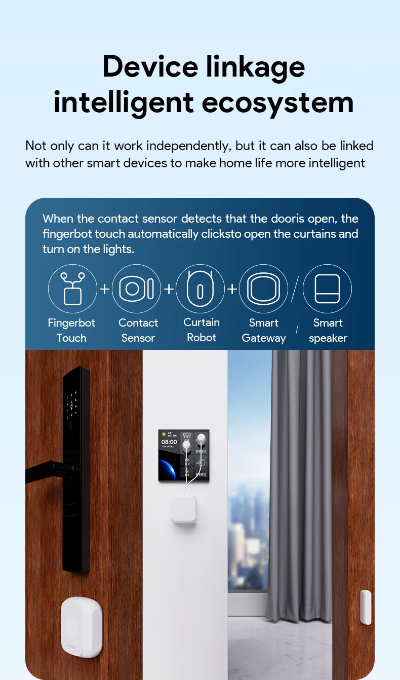 Kabelloser BLE-Touch-Schalter Fingerbot-Roboter für Touchscreens, kompatibel mit Tuya Smart Life, Fernbedienung, Alexa, Google Home Sprachassistent – Detail 8