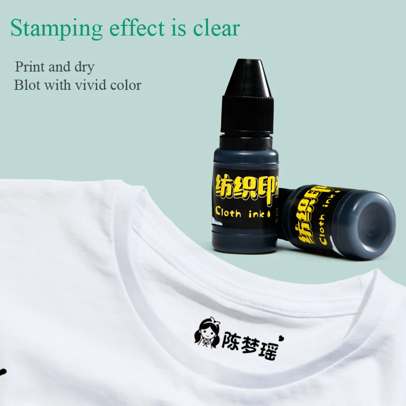 Tinta textil impermeable para ropa, tinta especial para estudiantes, sello de nombre para niños, impresión en ropa, lavado, no se decolora, 10ml