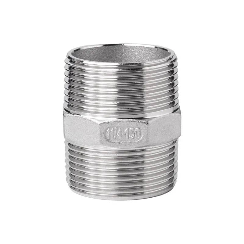 Plumbing pipe connectors nipple threaded fittings pipe connector 304 Stainless Steel 1/2\