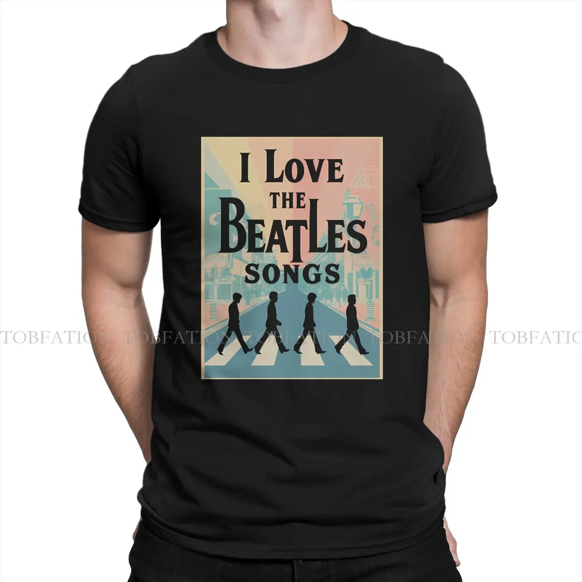 Love Songs Hipster TShirts The Beatle Men Graphic Pure Cotton Streetwear T Shirt O Neck