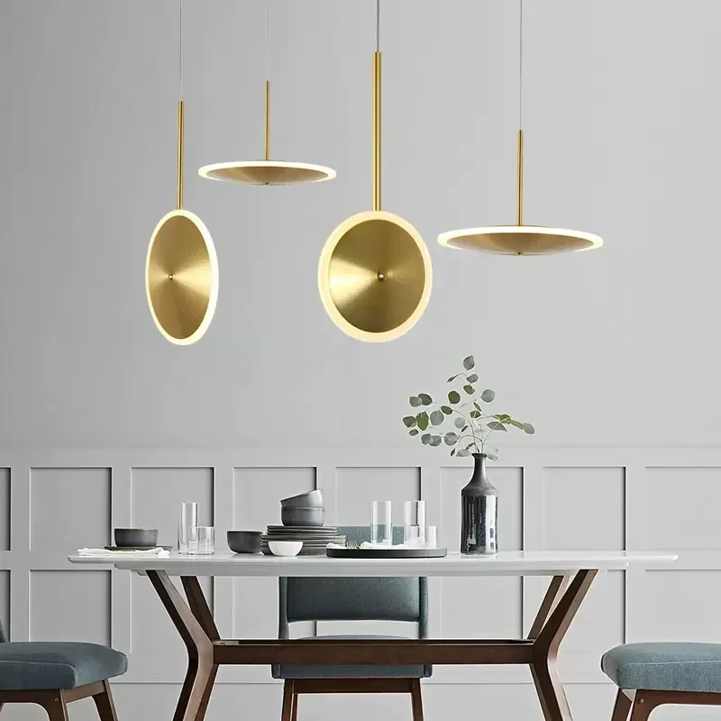 Moderne LED ronde metalen hanglampen voor woonkamer slaapkamer eetkamer keuken lamp draad verstelbare verzending Art Decor kroonluchter