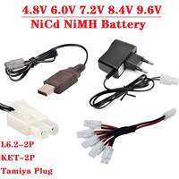 4.8V 6.0V 7.2V 8.4V 9.6V Charger for NiCd NiMH battery Input 100V-240V with Tamiya Kep-2p Plug charger For RC toys 7.2V Charger