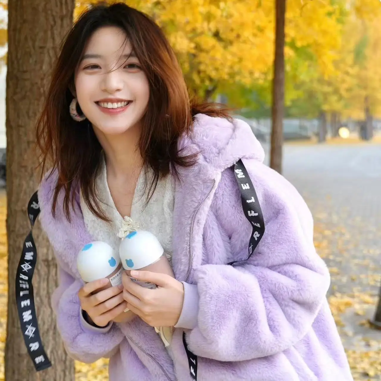 

Новинка 2025, осенне-зимнее меховое пальто Y2K, милые кардиганы на молнии с кроличьими ушками и капюшоном, пальто средней длины, женские теплые куртки из искусственного меха