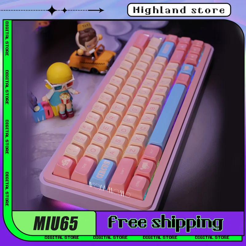 

CtrlZH MIU65 Magnetic Switch Mechanica Keyboard Wired Keyboard Cnc Metal Anode Low Latency Wired Rgb Esports Gaming Keyboards