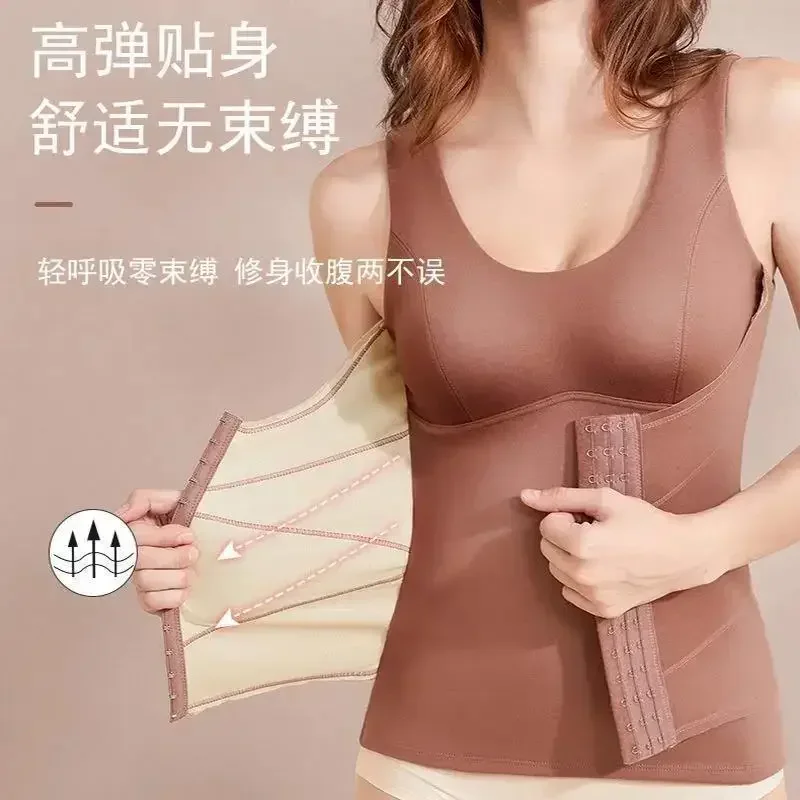 Женский корсет, топ, термобелье, формирователь тела с бюстгальтером, новый тренажер для талии, корректирующее белье, флисовые пояса, пояс для похудения живота