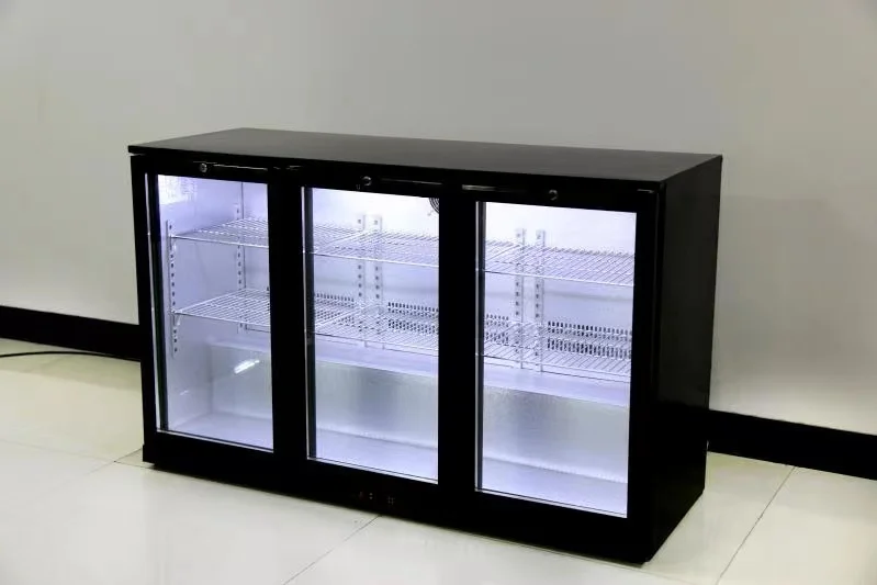 Commercial Household Mini Bar Glass Door  Fridge Beverage Wine Cooler With Led Light