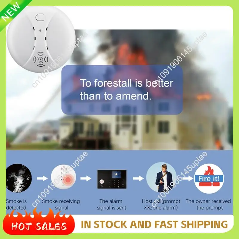 N88R Smoke Alarm Detectors Wireless Smoke Detectors For Tuya WIFI GSM Home Security Alarm Systems
