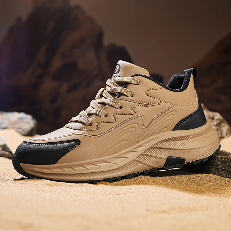 

Men's spring new casual versatile youth lightweight sports running shock-absorbing fly woven mesh breathable dad shoes