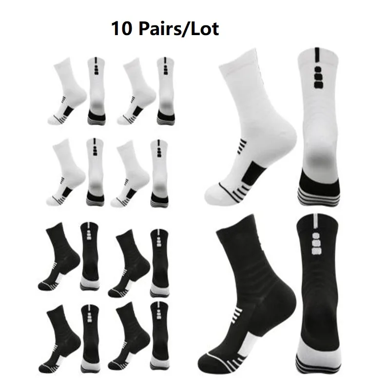 1/3/5/6/10 Pairs Sport Cycling Basketball Socks Men Compression Running Summer Breathable Long Hiking Damping Athletic Socks