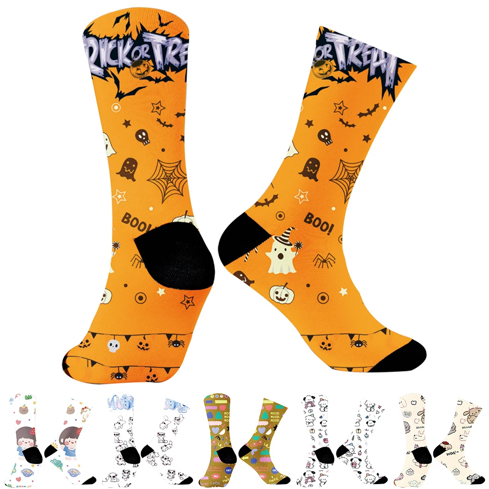 

Harajuku fruit Skateboard Happy Socks 2024 New Printed socks Combed Cotton Fashion Socks Christmas gifts