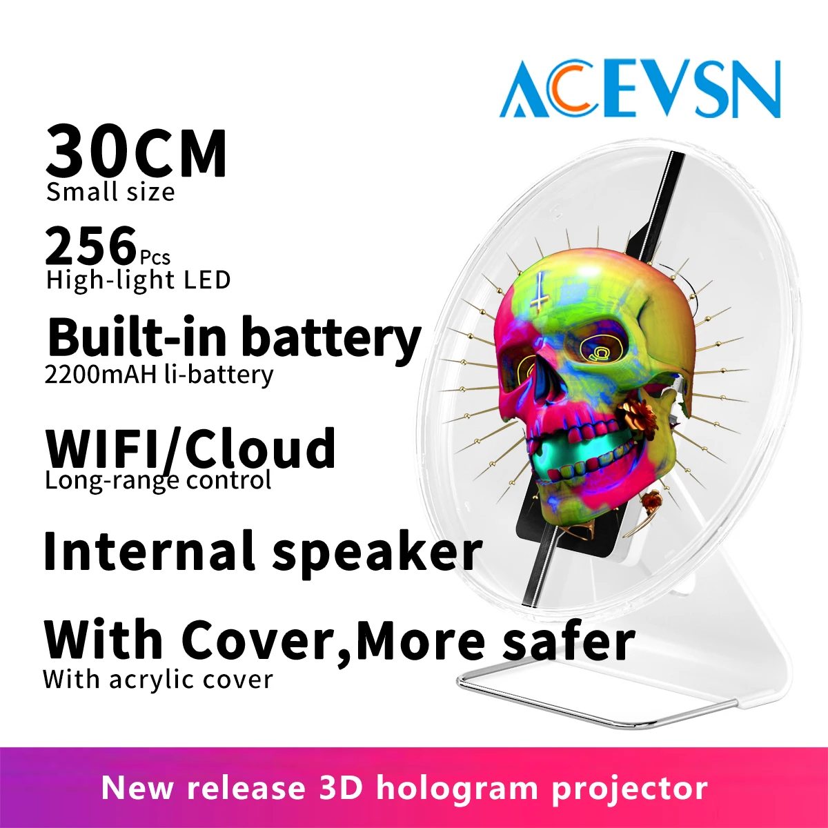 

30CM 3D advertising hologram projector WIFI Cloud built in battery speaker 3d fan led holographic fan display for event festival