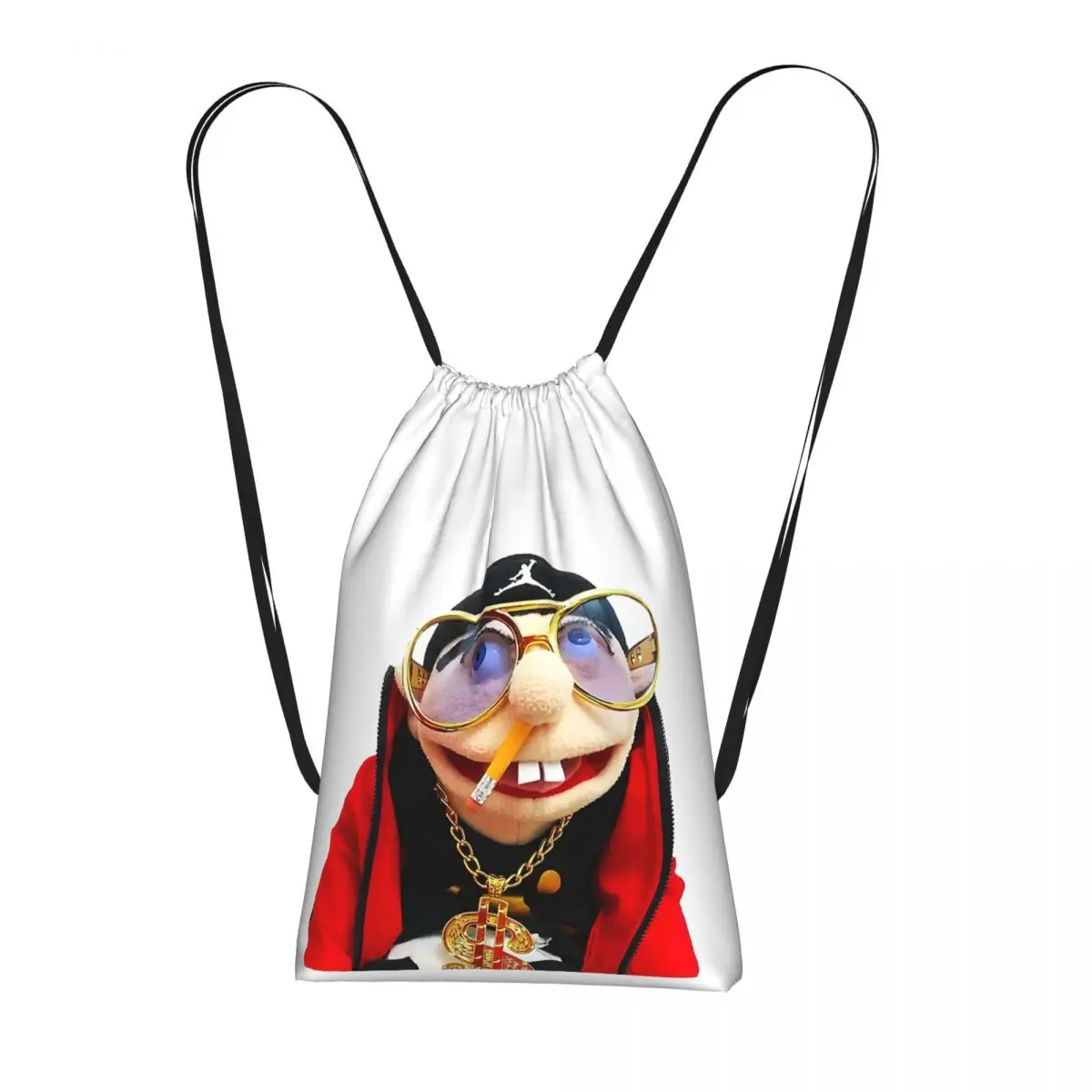 SML Rapper Jeffy Drawstring Backpack hiking cycling Bag Portable Travel Drawstring Bag for Men Women
