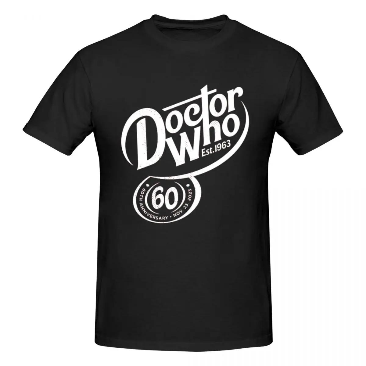 Dr. Pepper Cosplaying As Doctor Who - White Men T-Shirt Classic T Shirts Men's Round Neck Cotton Tees Short Summer Male