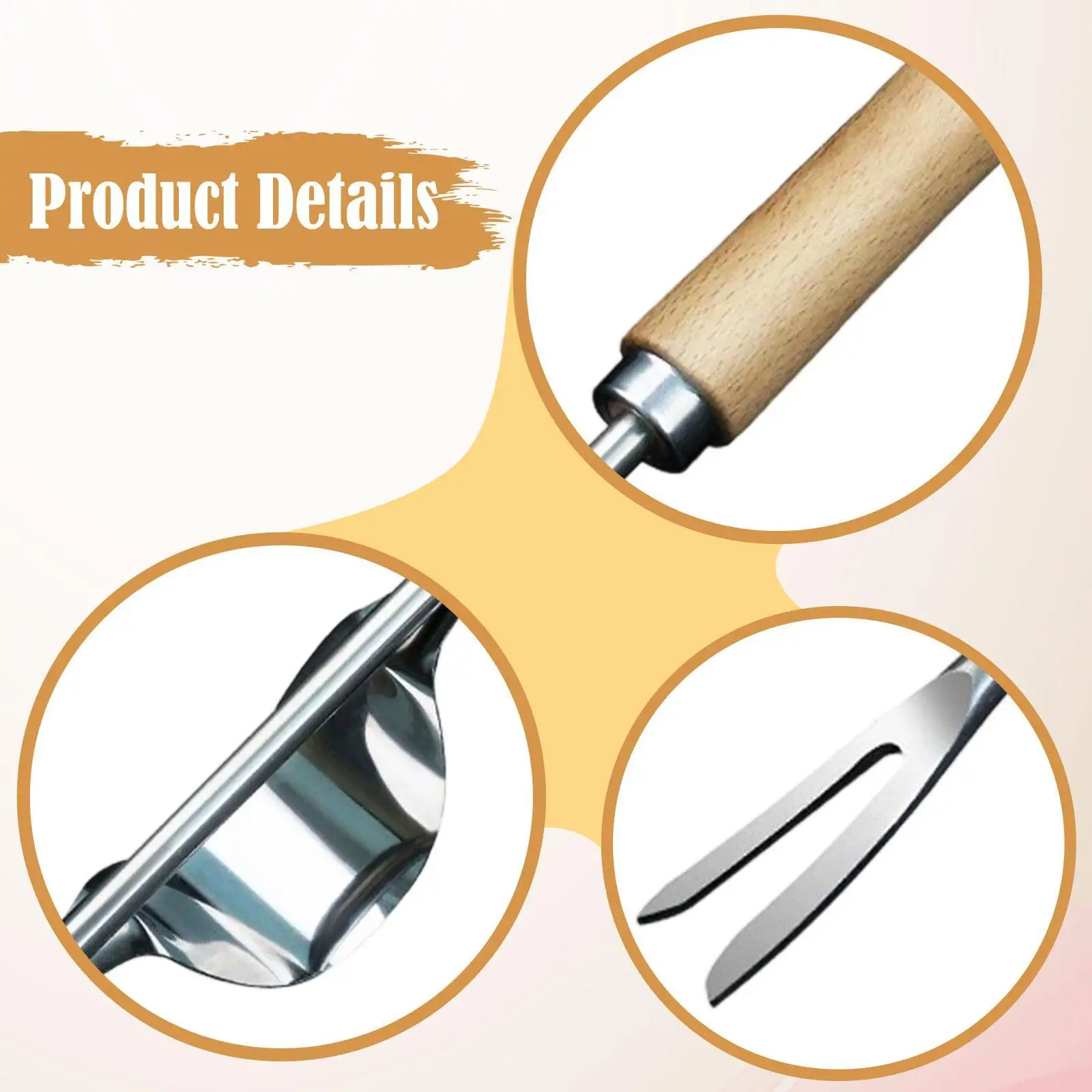 Manual Hand Weeder Weeds Puller Tool Sturdy Stainless Steel Uprooting Weeding Tool Weeds Pulling for Work Planting