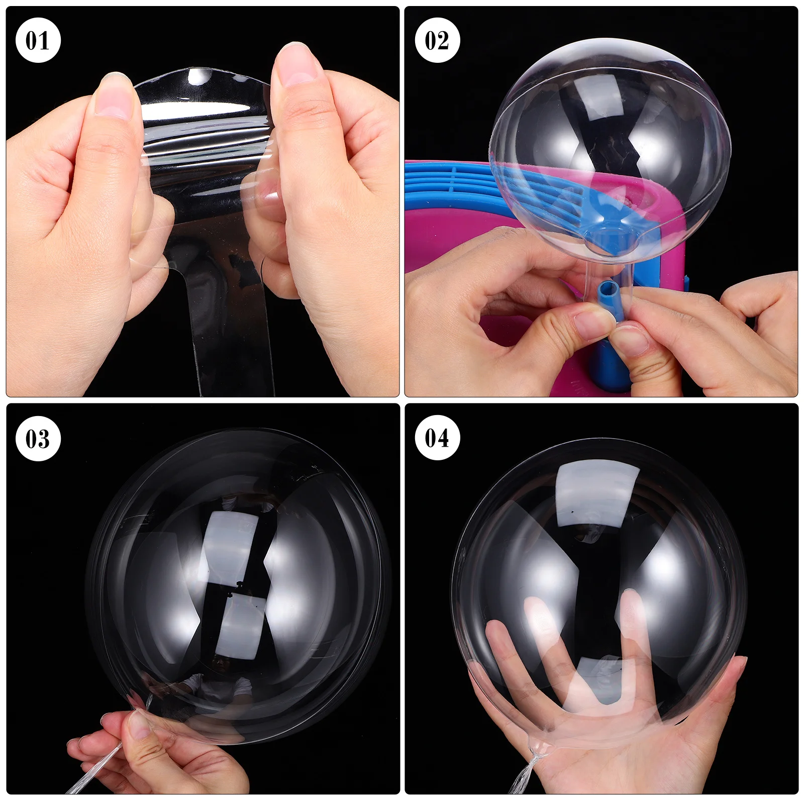 

100Pcs Clear Bobo Balloons Bubble Transparent Wedding Birthday Party Balloons Decoration 8 Inch Bobo Balloon Clear Balloon