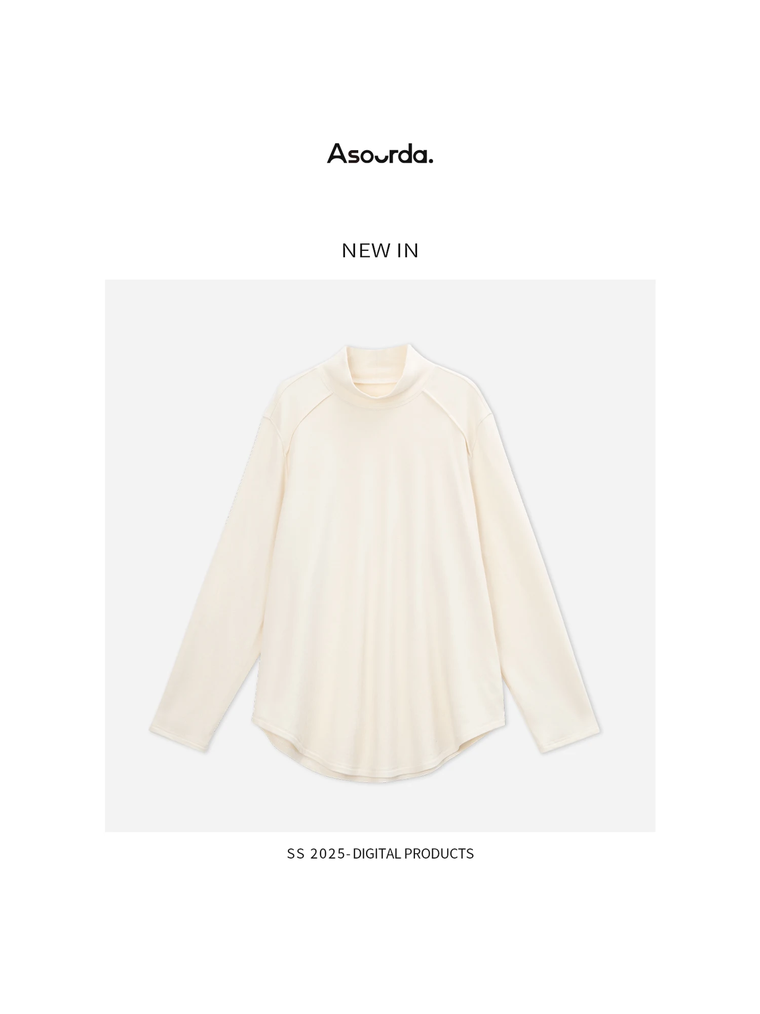 

Женская свободная термофутболка с длинным рукавом и высоким воротником, белая, повседневная, модная, осенне-зимняя