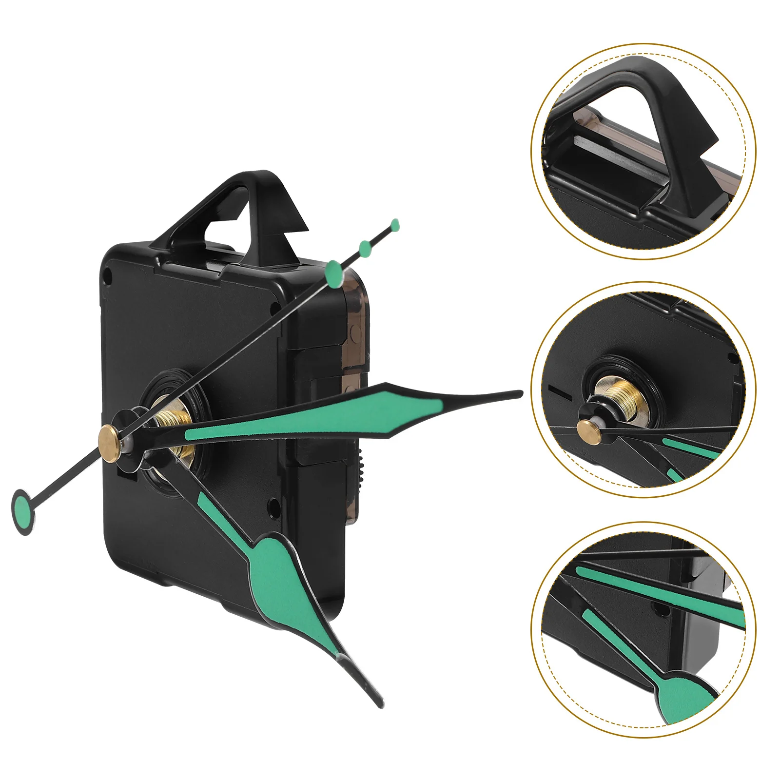 

DIY Silent Clock Movement Kit Black Quartz Movement No Replacement Easy Install Home Clock Accessory Needle