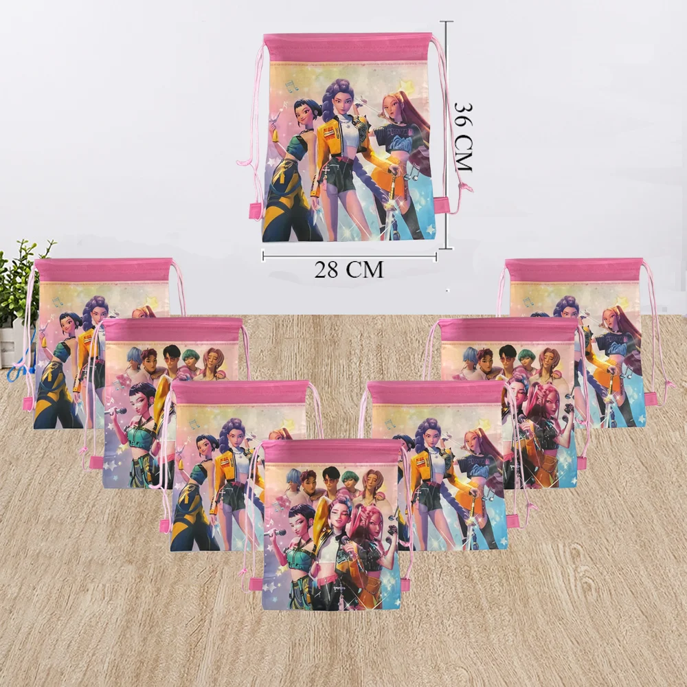 

Kpop Demon Hunters Coin Purse Drawstring Bag Handbags Korean Anime Lipstick Cosmetic Tote Rope Bags Storage Pouch String Bag