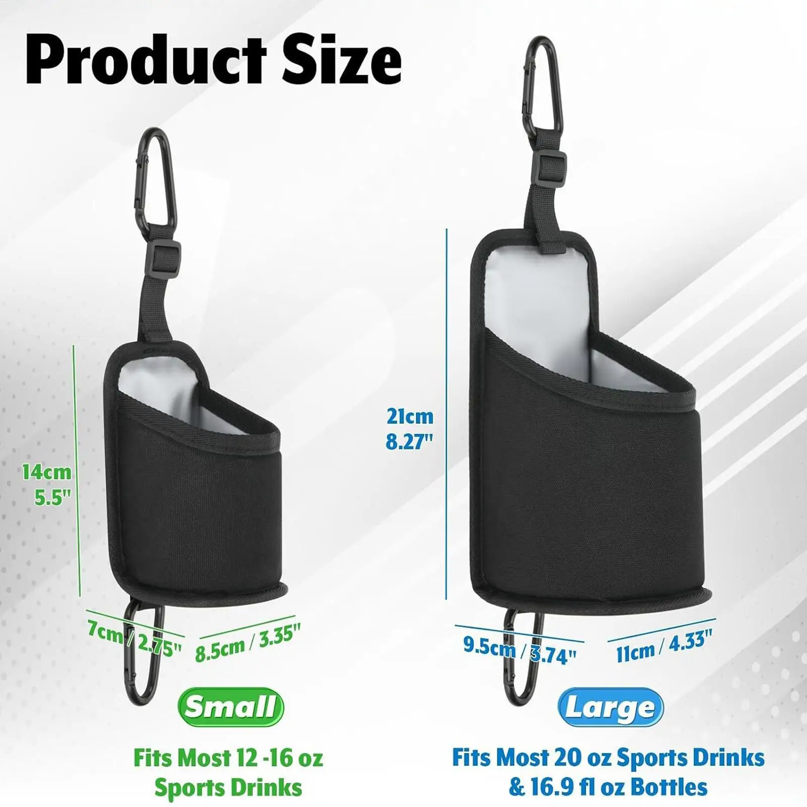 Chain Link Fence Cup Holder 2pcs Heavy Duty Water Bottle Hanger for Sports, Reusable Can Rack for Pickleball Tennis Baseball Dug
