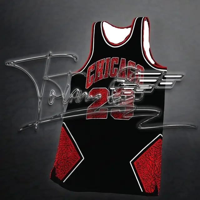 

Новый спортивный трикотаж в стиле ретро 2025 No 23 Pippen Red 97, жилет Champion, сетчатый баскетбольный комплект для мужчин, женщин, взрослых и детей