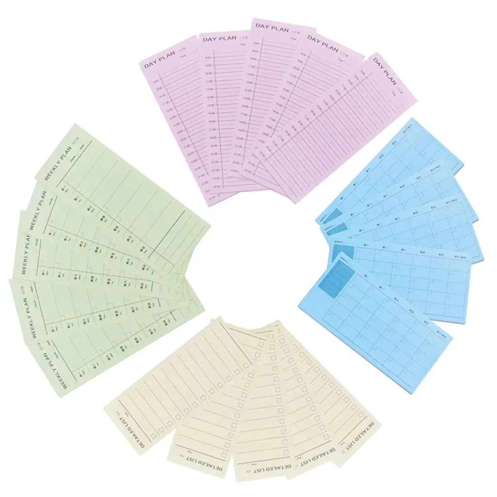 2-4pack Weekly Daily Planning Pad Tear Off To Do Pad Sticky Notes Day Plan