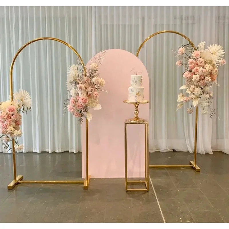 

Customize.3PCS Set Gold Chiara Arch Backdrop Stands Metal Wedding Party Backdrops Aluminium Frames Floral Arch Party Decorat