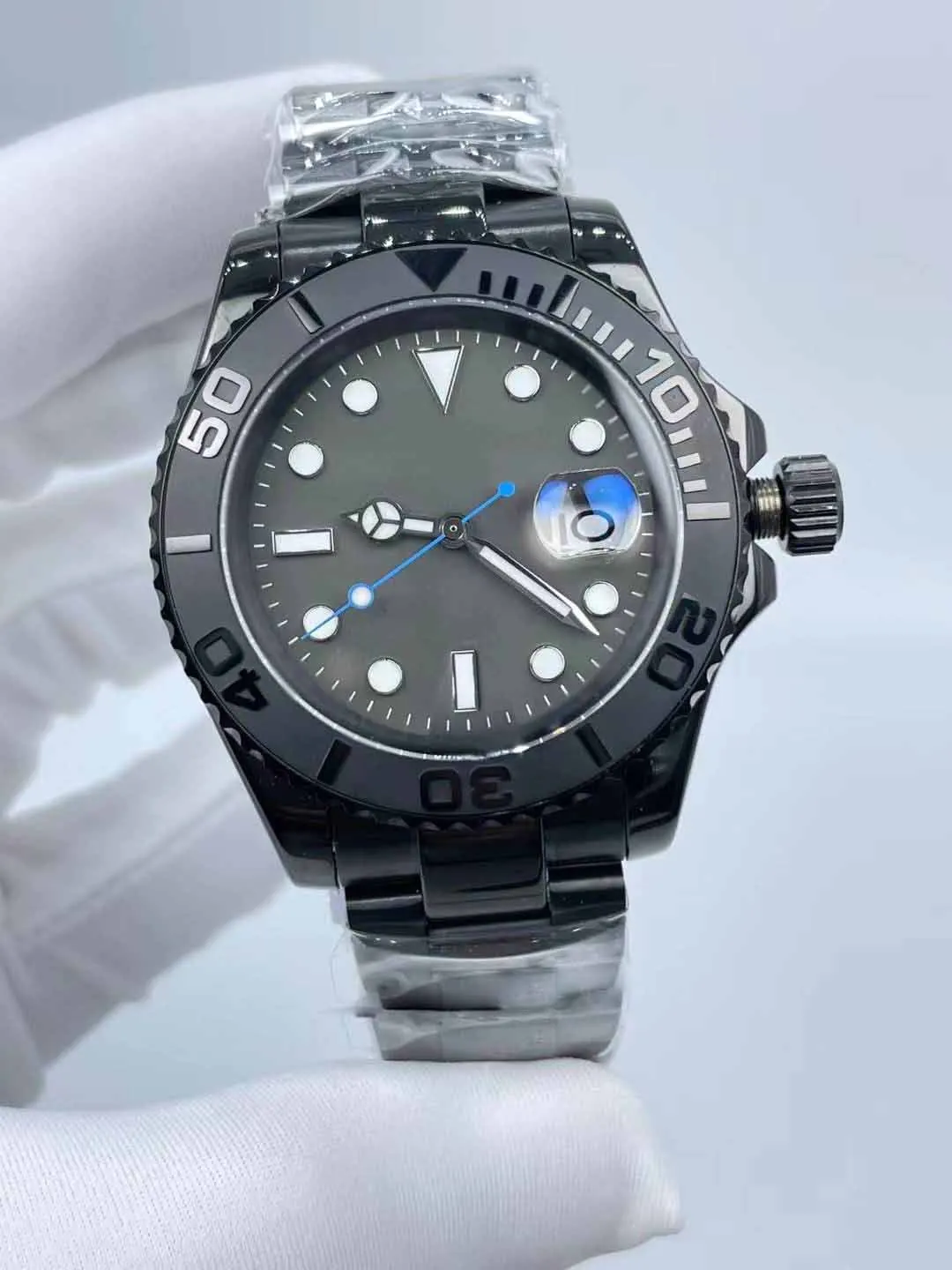 Мужские кварцевые часы с ремешком со складной пряжкой, 40 мм