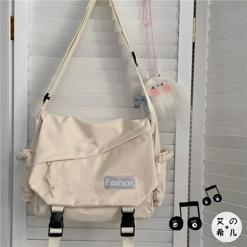 Fashion Nylon Crossbody Bag for Women - Solid Messenger Satchel