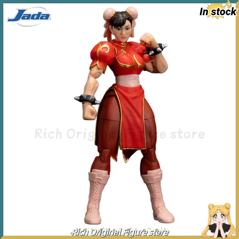 

【In Stock 】 Original Jada Toys Street Fighter Chun-Li 2P Red Version Anime 1/12 Action Figure Model Toy Ornament