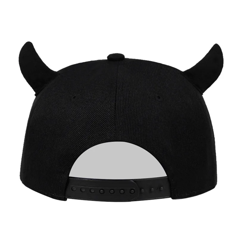 Neue Unisex Hörner Snapback Hip-Hop Hüte Frühling und Herbst Outdoor Einstellbare Casual Baseball Caps Sonnenschutz Hut – Detail 6