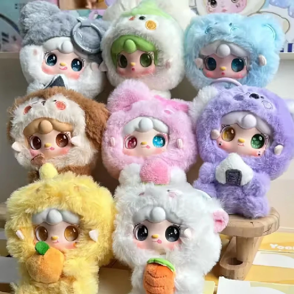 Yooki V4 de peluche, serie Take A Bite Of Bear, bonito colgante, caja ciega, adorno de escritorio, juguete, muñeca de dibujos animados de Anime, caja misteriosa, regalos para niñas