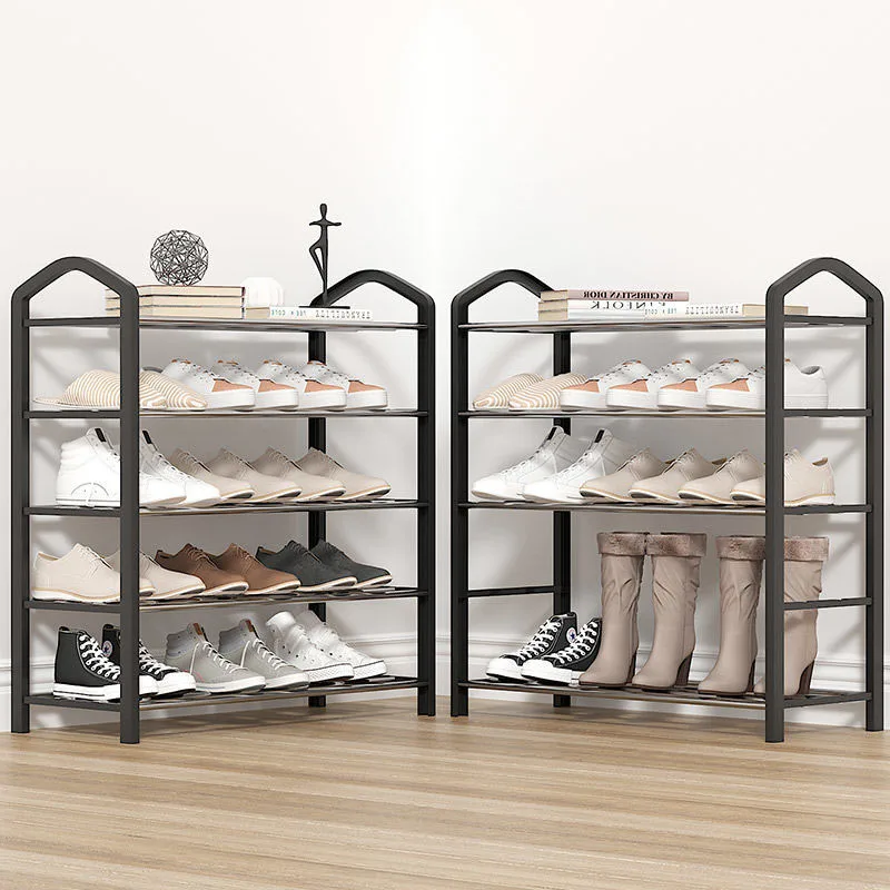 Simple 4-Tier Shoe Rack Assembled Trapezoidal Shoe Storage Racks Multilayer Shoe Storage Rack For Living Room Space Saving Shelf