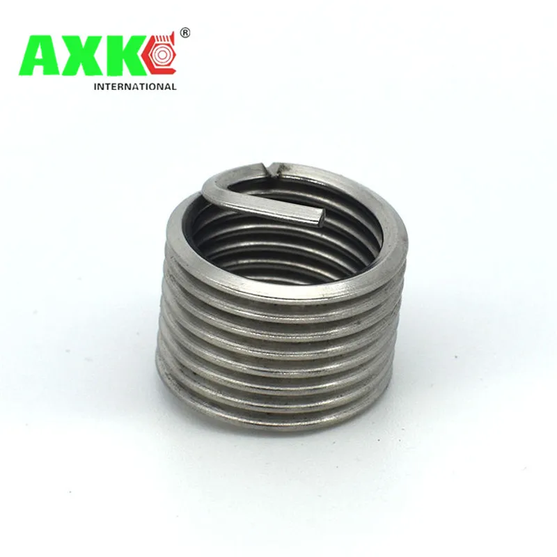 AXK 100pcs M2*0.4*1.5D Wire Thread Insert Stainless steel m2 screw bushing ,Wire screw sleeve,Thread Repair