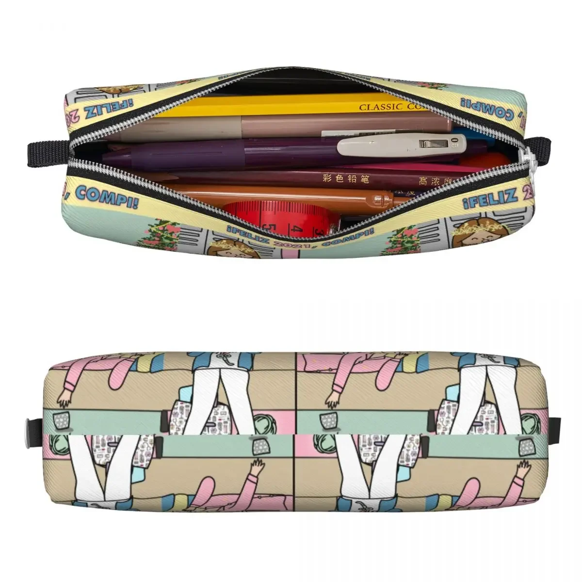 Enfermera En Apuros Pencil Case Doctor Nurse Pencilcases Pen Holder for Girl Boy Big Capacity Bags Office Zipper Stationery image 2