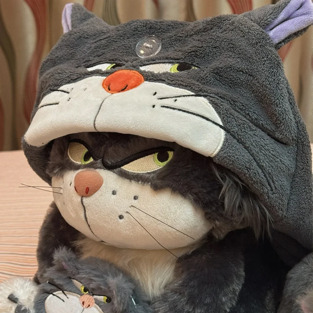 NOVO - Pelúcia Gato Lúcifer de 30cm, Boneco Fofo, Almofada Decorativa, Presente de Aniversário, Dia dos Namorados, Brinquedo Infantil