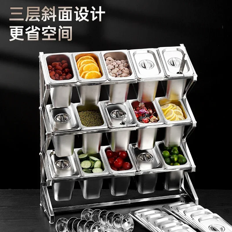 Stainless steel parts basin rack, jam box, special for milk tea shop, score box.