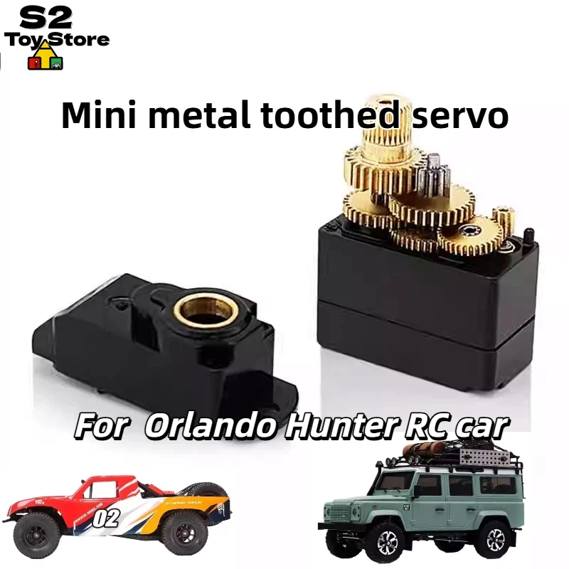 Servo de Alto Torque con Engranajes Metálicos Mini Orlando Hunter para RC Crawler, Tractor, Camioneta Corta, Piezas de Repuesto Modificadas para Mejora Personalizada