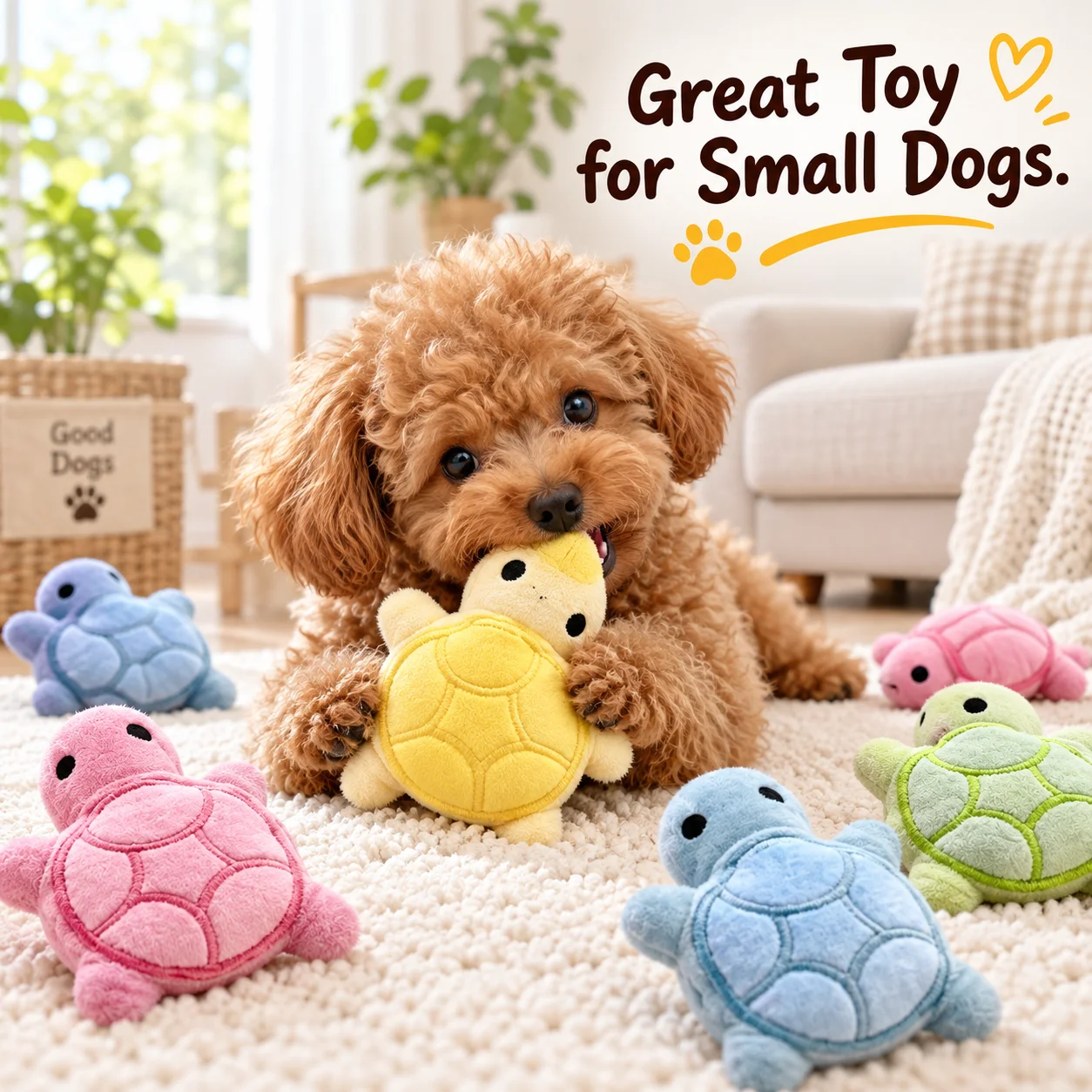 Mini Turtle Plush Pet Toy Squeaky Soft Chew Toy For Cats Small Dogs Puppy Interactive Teething Toy 6.8x5.5cm Multi Color
