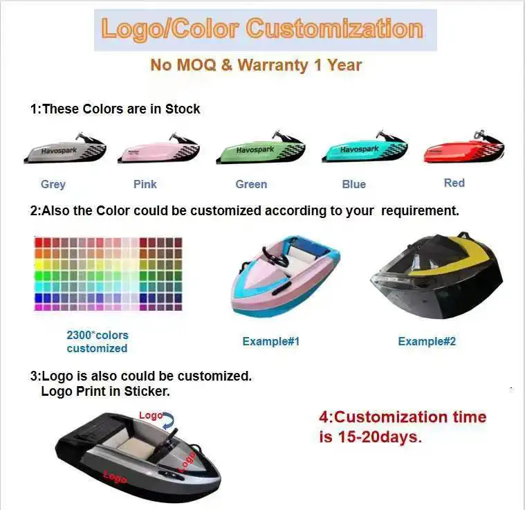 Customizable High Quality Fast Speed Mini Jet Boat New Design Electric Boat Outboard Engine Jet Ski