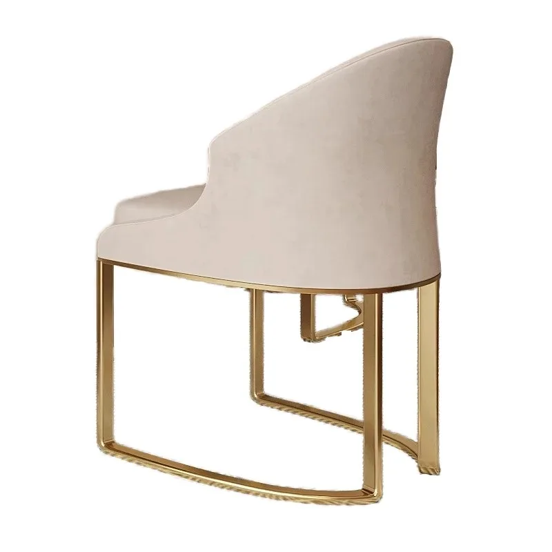 Luxury Dining Table and High-End Chairs Modern Stainless Steel and PU Leather Contemporary Design for Hotel Use Italian Chair
