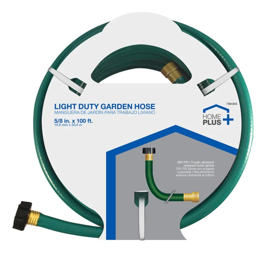 

5/8 in. Dia. x 100 ft. L Garden Hose Kink-Resistant, Drinking Water Safe, UV-Resistant, Heavy-Duty Rubber with Reinforced Brass