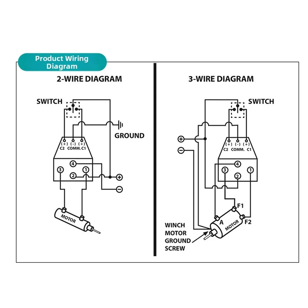 High Current Solenoid Contactor Voltage 12V 24V Solenoid Black Winch Solenoid 300A Rated Current Alloy Contacts