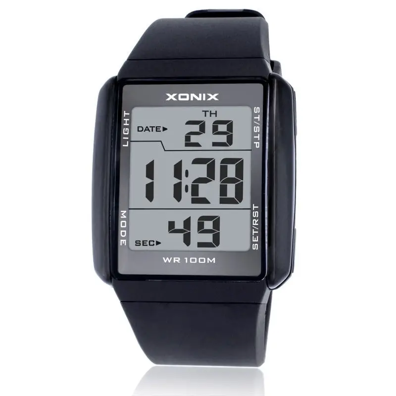 XONIX Large Digital Luminous Student Couple Watch Men's Waterproof LED Multifunctional Outdoor Sports Electronic Watch Women's view 4