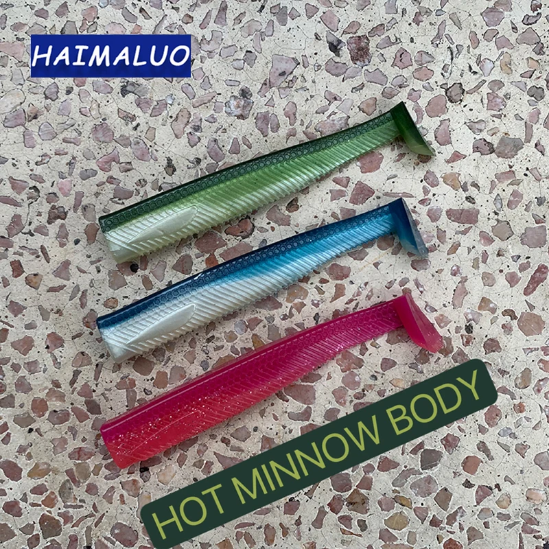 HAIMALUO HOT MINNOW Fishing Lure Shad Lure Souple Tail Artificial Saltwater Sea Pike Fishing Bait Tackle Soft Bait Body Part