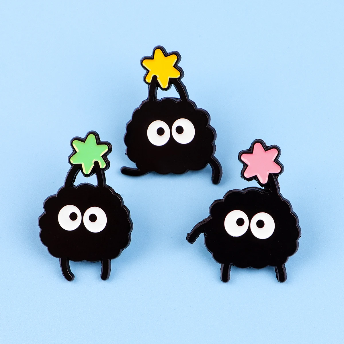 3pcs Cute Elf Enamel Pins Set Cartoonn Brooches for Backpacks Hat Lapel Pins Badges for Fans Gifts Cosplay Accessories Toy view 2