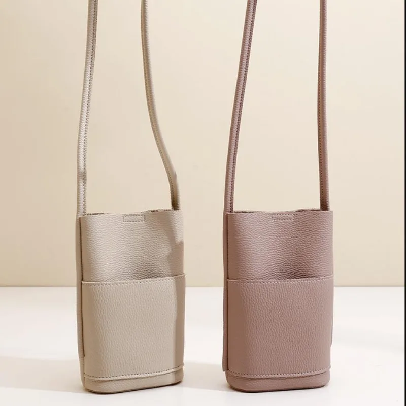 Mini bolso cruzado de cuero suave para mujer, bandoleras versátiles de Color sólido, lindas, de mano, 2024