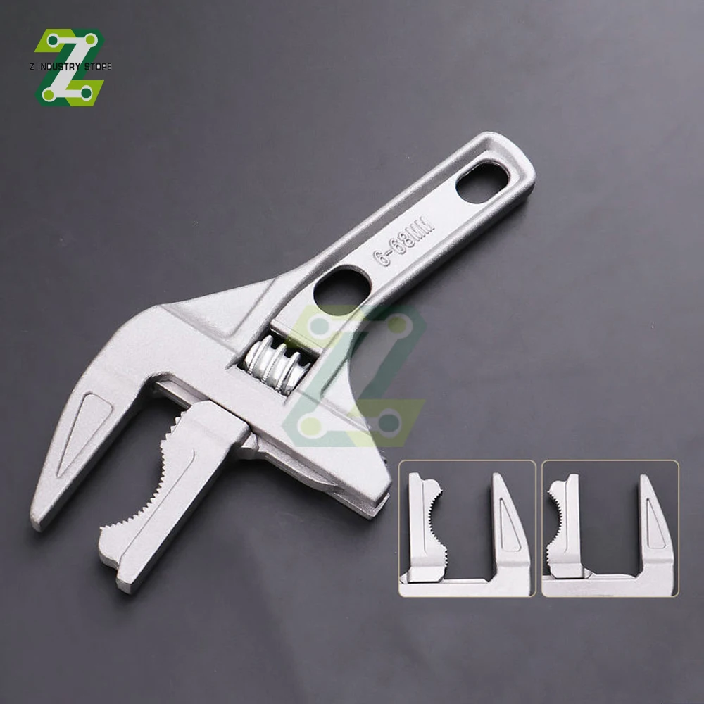 Multi-function Adjustable Wrench Aluminium Alloy Large Open Wrench Universal Spanner Water Pipe Screw Bathroom Repair Tool