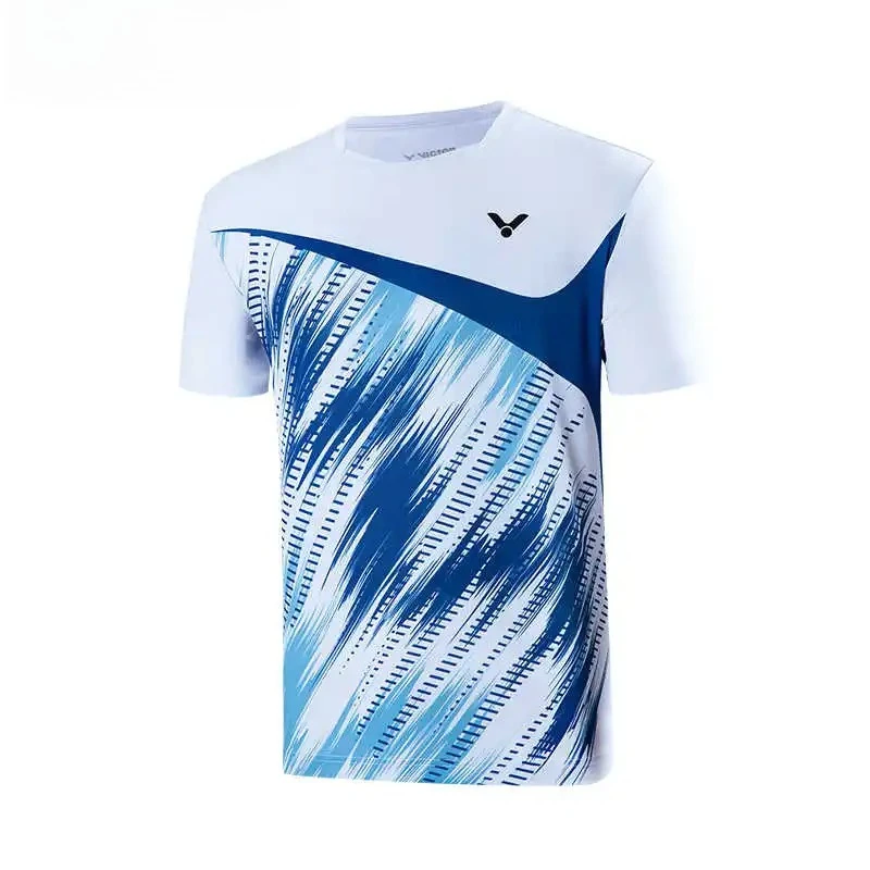 

New For Victory Badminton Tennis Clothing Sports Short-sleeved T-shirt Comfortable Breathable Sweat-absorbent Quick-drying Top