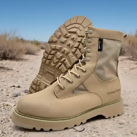 Bottes tactiques Xtreme Force pour hommes – Chaussures de randonnée et de travail durables de style combat