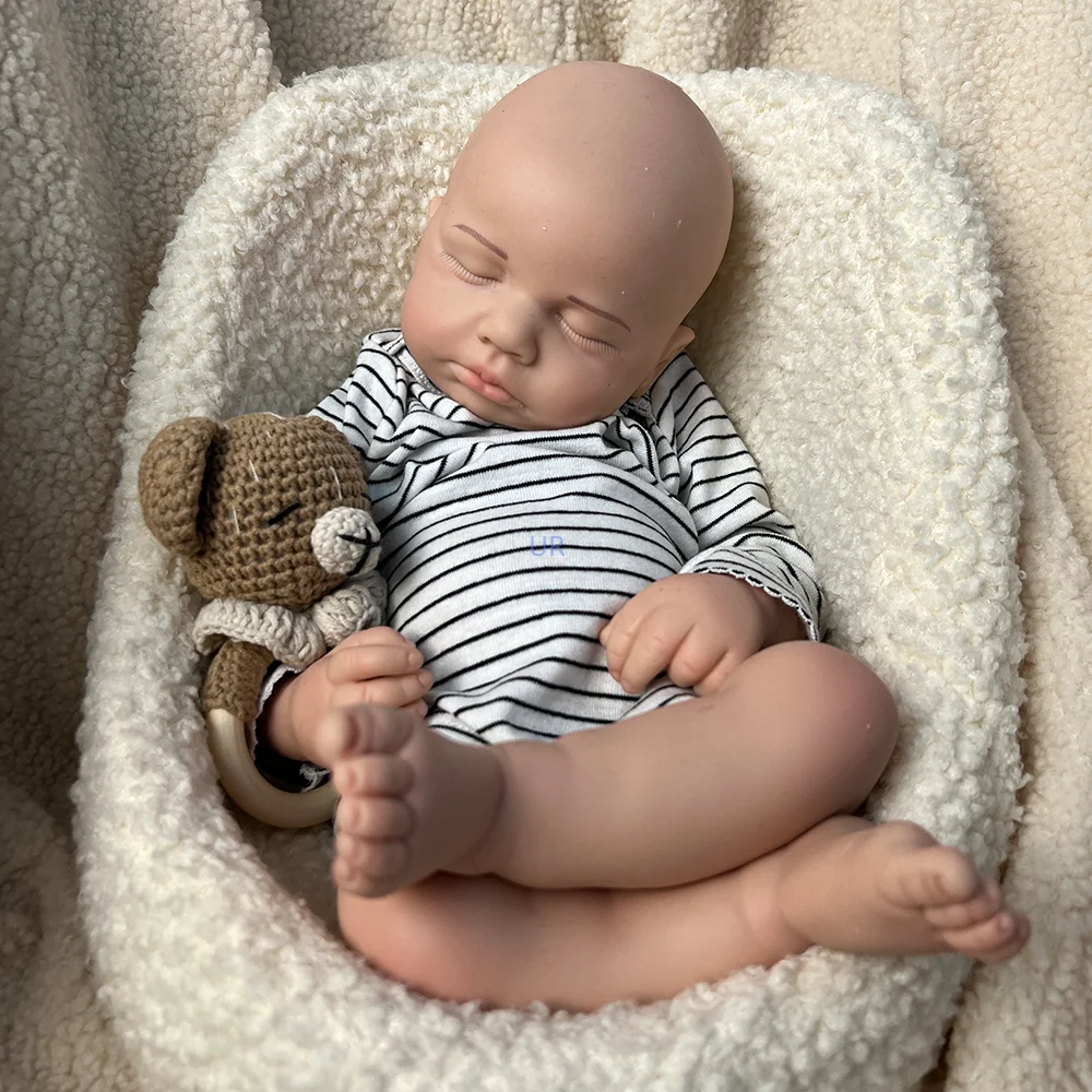Baby Doll rinato in silicone da 20 pollici, dipinto a mano, neonato in silicone, bambola realistica, collezione di artisti per ragazza e ragazzo
